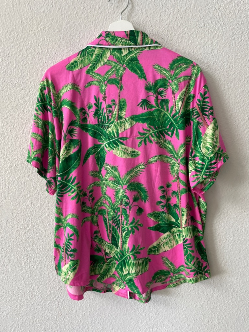 Room Service Pink & Green Palm Tree Print Pajama Set Size XXL - Picture 11 of 13